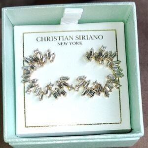 Christian Siriano Gold and Silver Crystal Earrings